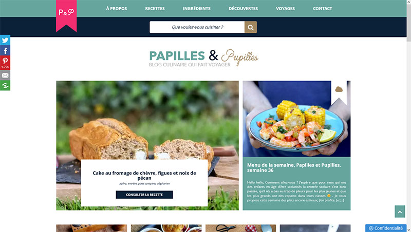 Exemple blog Papilles et Pupilles
