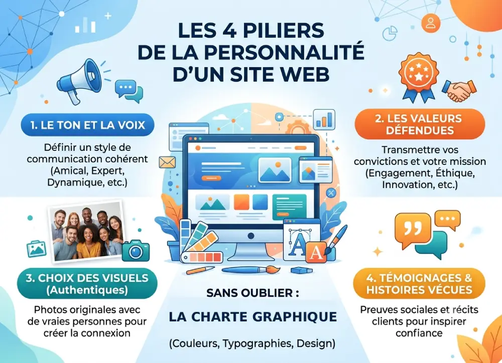 Infographie : création d'un site web, l'importance de sa personnalité